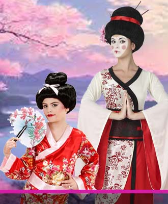 Disfraces de geishas para mujer y ni&ntilde;a